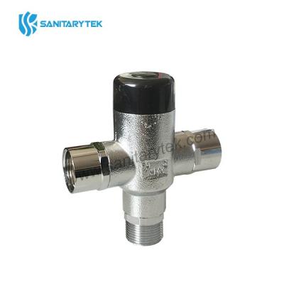 Thermostatic mixing valve with MF connection