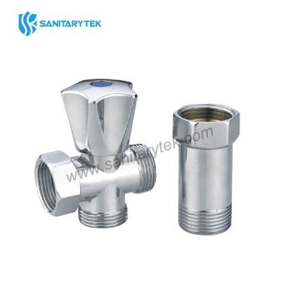 Three way angle valve for washng machine (Union nut can turn)