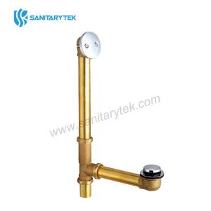 Tip toe bath waste leg tub drain with overflow