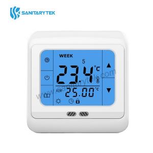 Touch screen floor heating thermostat