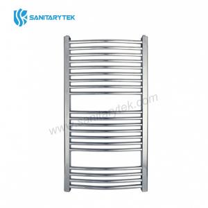 Towel radiator for bathroom curved - chrome