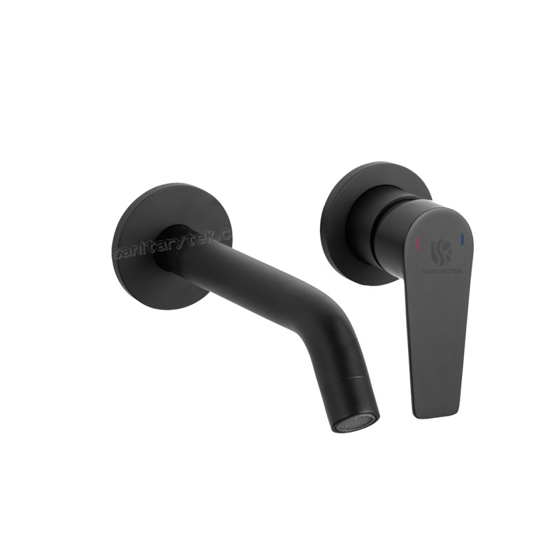 In-wall washbasin mixer - chrome