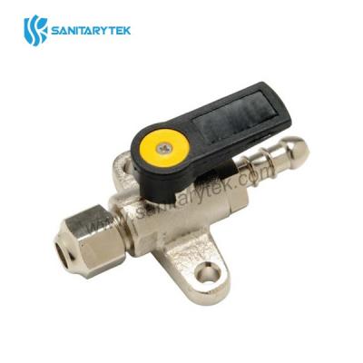 Wall mounted mini gas ball valve, with hose connection