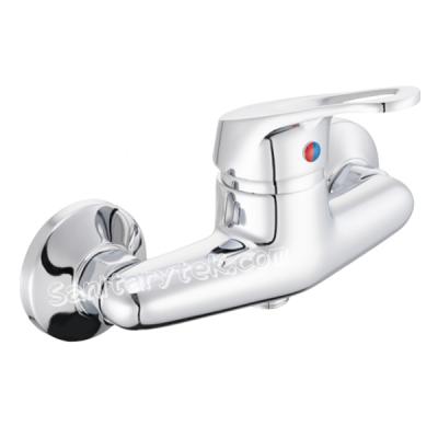 Wall-mounted shower mixer, chrome
