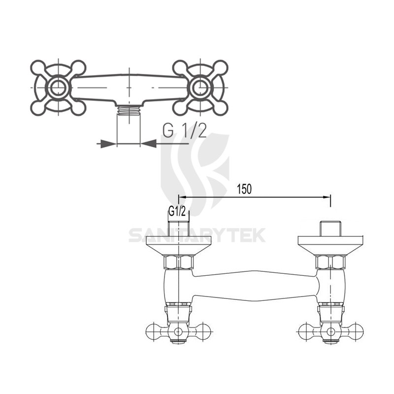 Wall-mounted shower mixer - Image 3