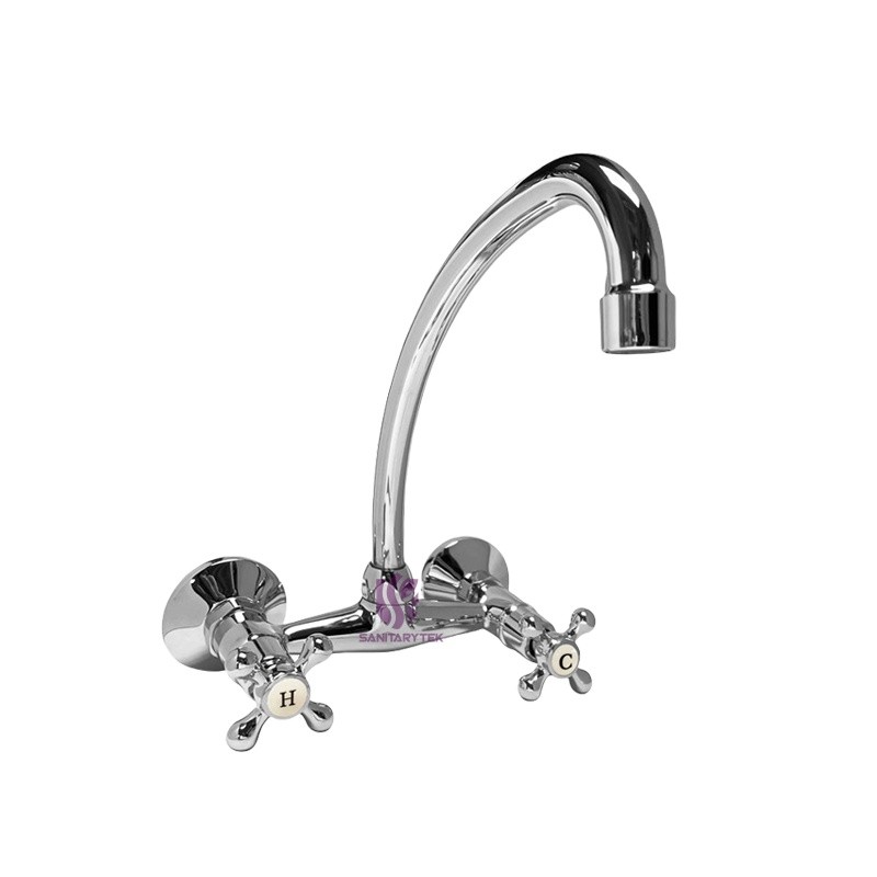 Wall mounted sink mixer tap
