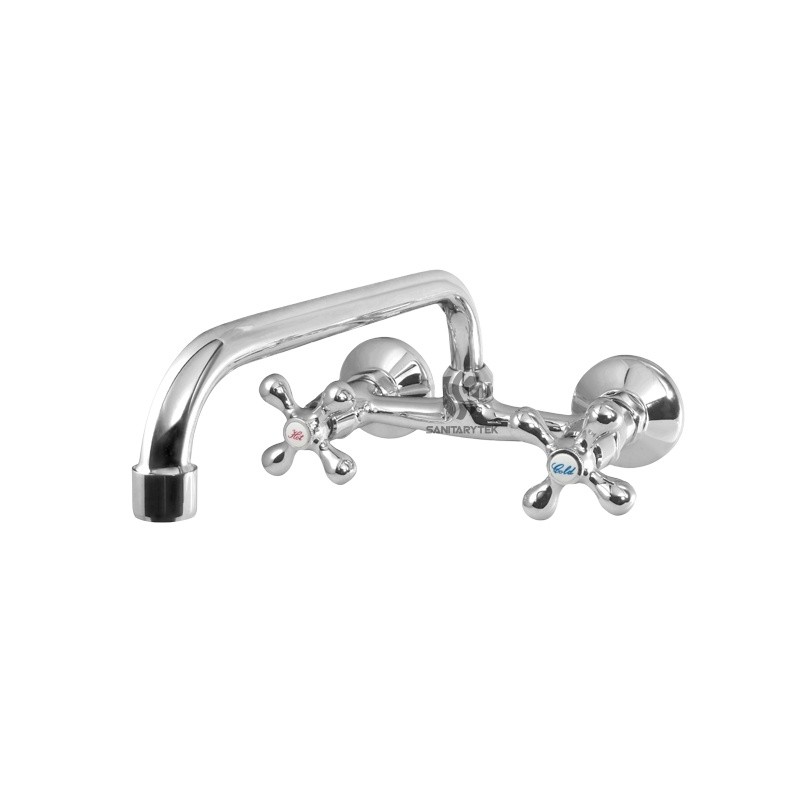 Wall-mounted washbasin sink mixer, with U Type Swivel Spout - Image 2