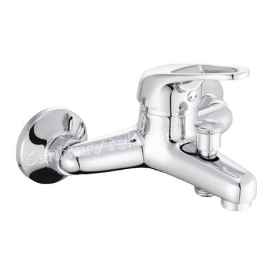 Wall single lever bath-shower mixer