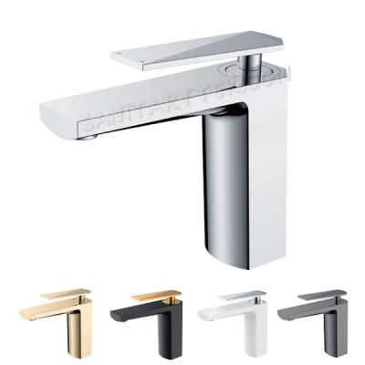Chrome deck mount basin faucet