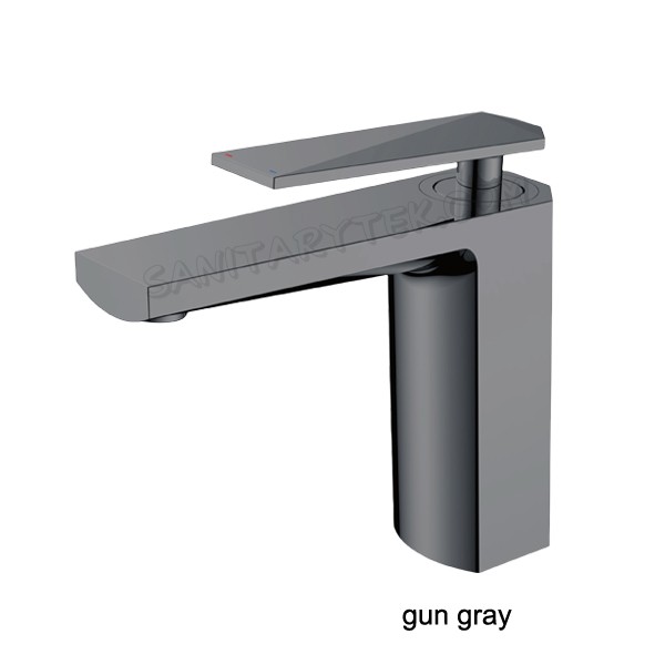 Chrome deck mount basin faucet