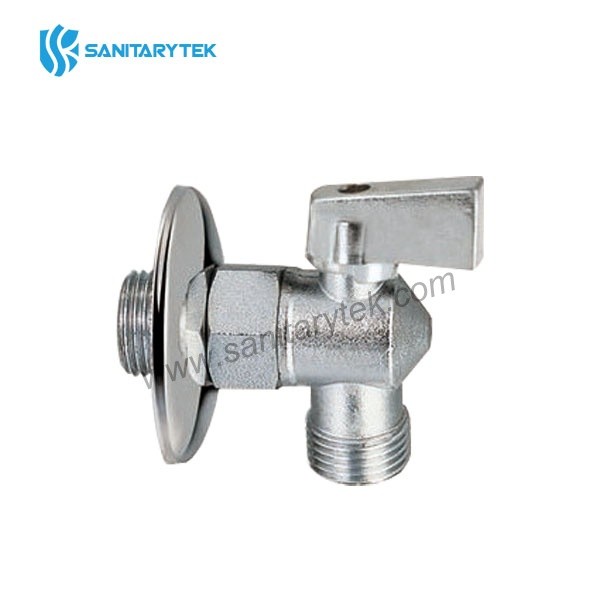 Washing machine angle ball valve