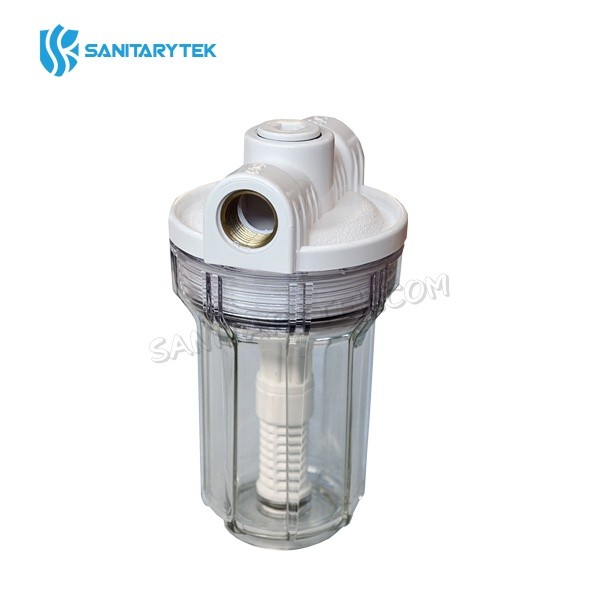 Water filter housing with ascending pipe, clear - Image 2