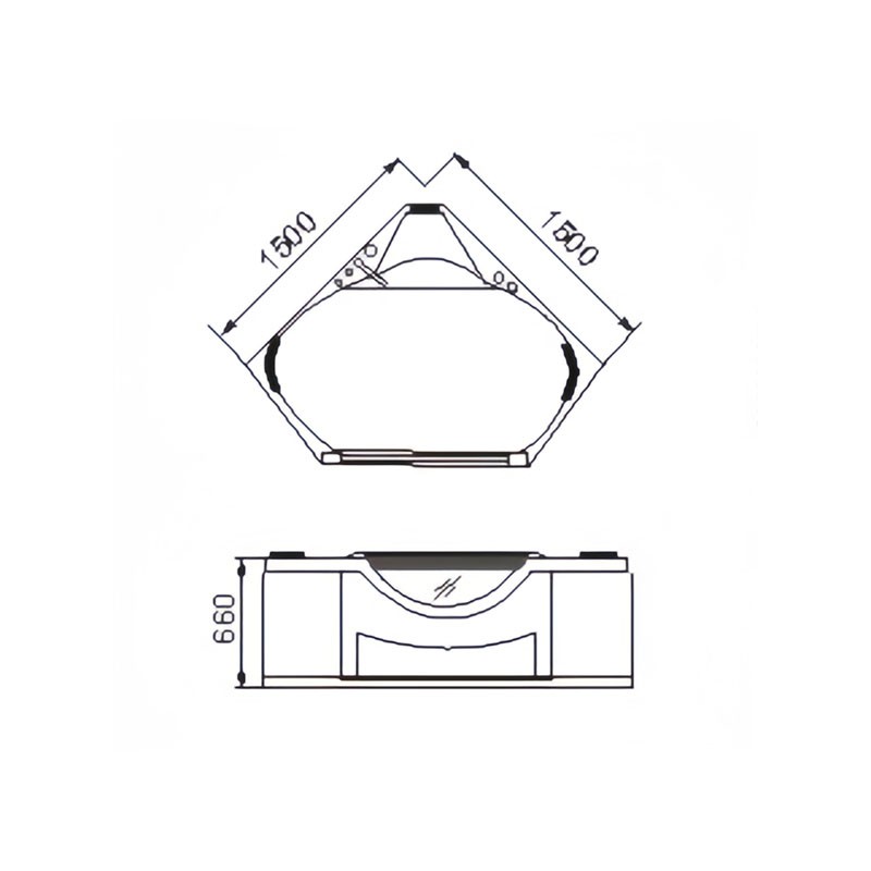 Whirlpool Massage Corner Bathtub