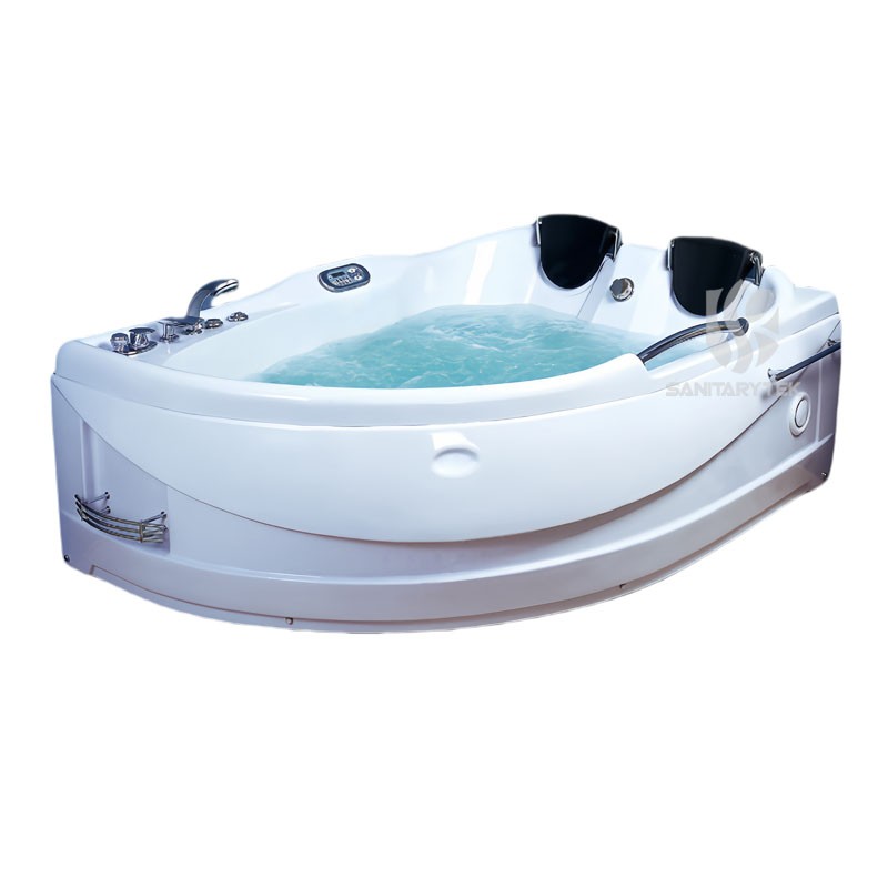 Whirlpool massage hydrotherapy corner bathtub hot tub 2 two person