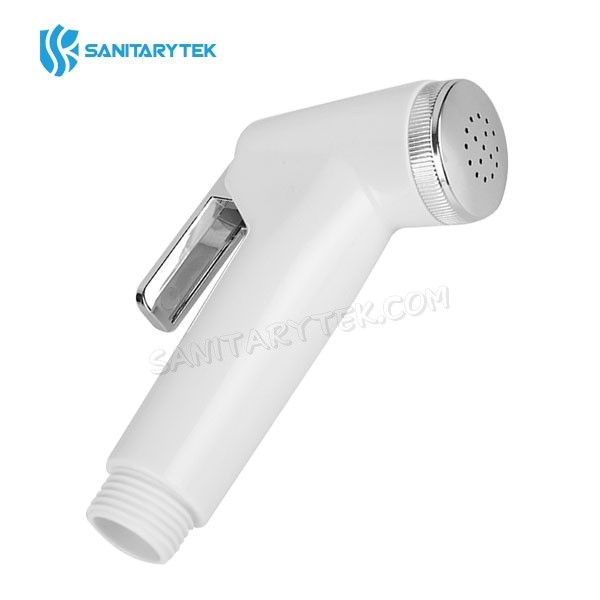 White/chrome bidet spray head shattaf - Image 2