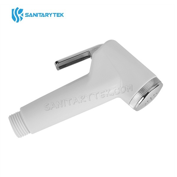 White/chrome bidet spray head shattaf - Image 3