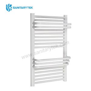 White heated towel rail