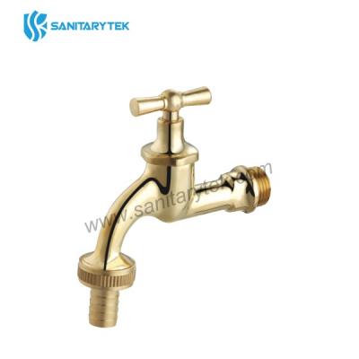 Yellow brass stop bibcock with hose union